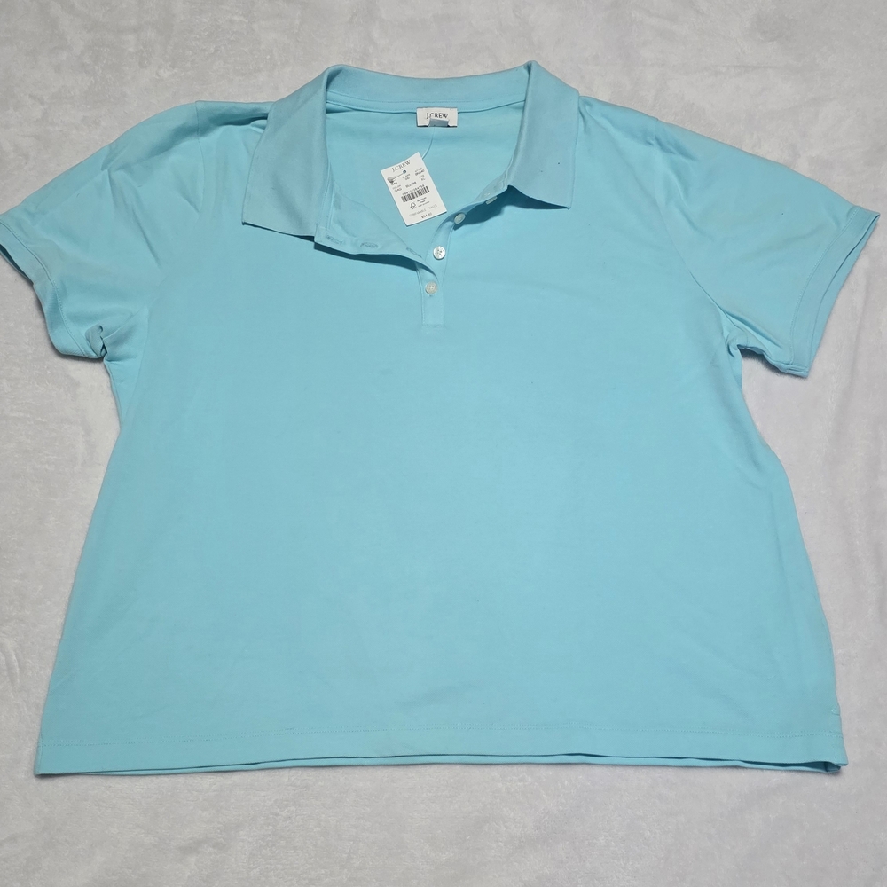 J. Crew Light Blue Short Sleeve Polo